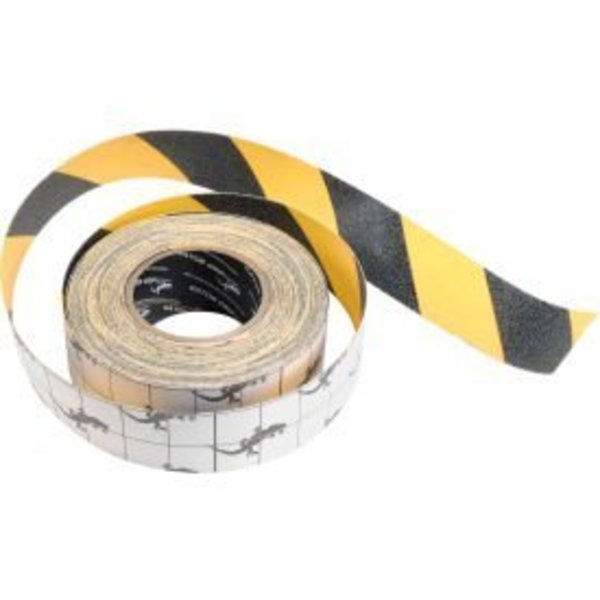 Top Tape And Label Anti-Slip Traction Yellow/Black Hazard Striped Tape Roll, 4" x 60' SG3904YB